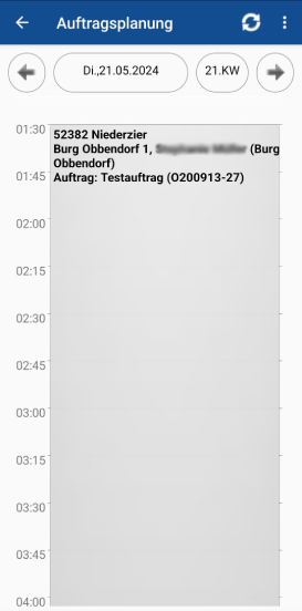 Zentral geplante Auftragskalender direkt an das Smartphone übertragen