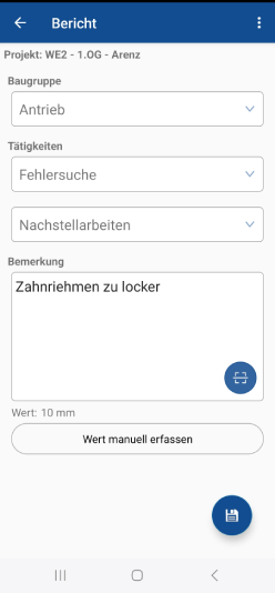Hausdienste.App Einfache Berichte zum Auftrags anlegen